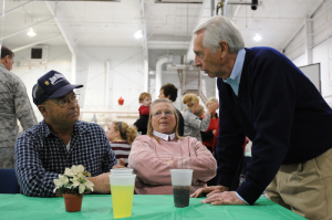 DSC_6362 Gov. Beshear visits with Family members of deployed Kentucky National Guard Soldiers and Airmen while having lunch at the Kentucky Air National Guard Base, Louisville, KY.