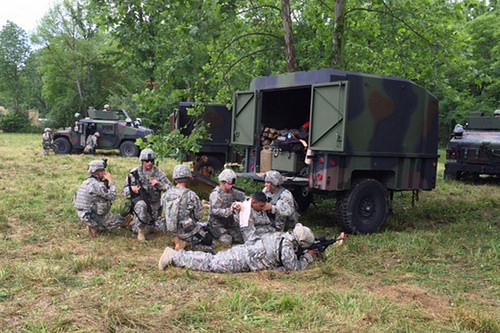 Casualty Collection Point during Attack on Perimeter (617th MP)