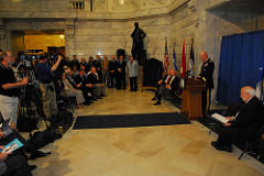 Maj Gen Culver reads the citation