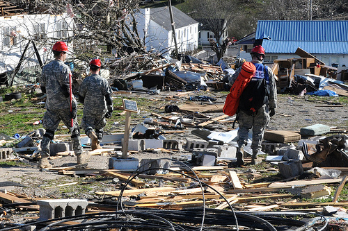 Airman support tornado relief in West Liberty